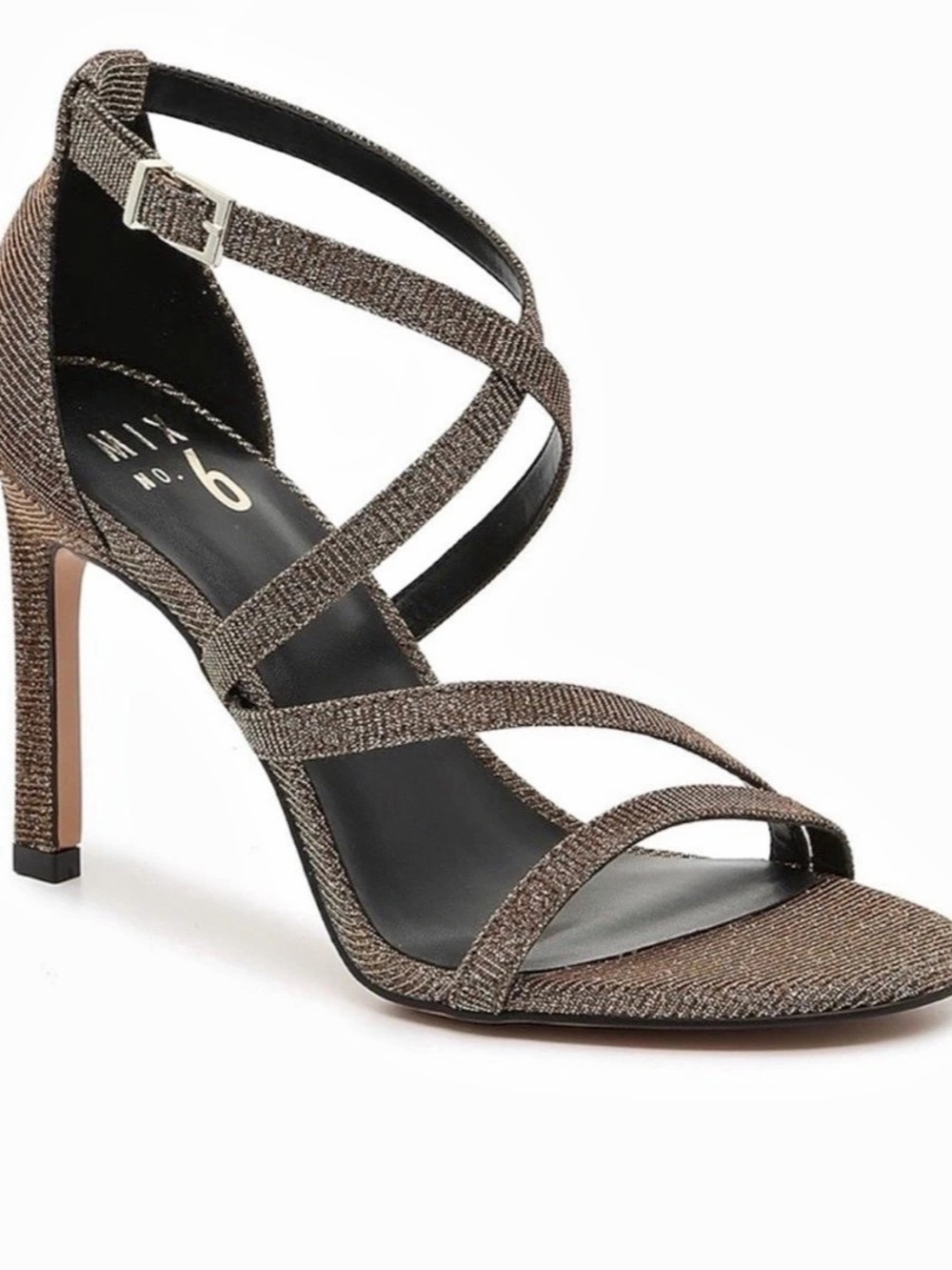 MIX NO. 6 Strappy Metallic Heels in Brown & Black US 8